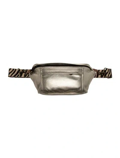 Pre-owned Parker Thatch Leather Belt Bag In Metallic/neutrals