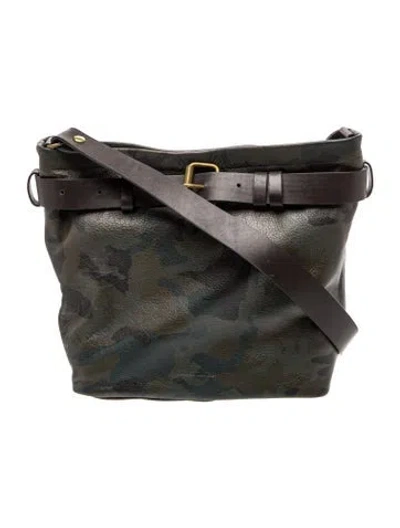 Pre-owned Parker Thatch Leather Shoulder Bag In Black