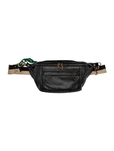 Pre-owned Parker Thatch Leather Shoulder Bag In Black