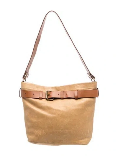 Pre-owned Parker Thatch Leather Shoulder Bag In Brown