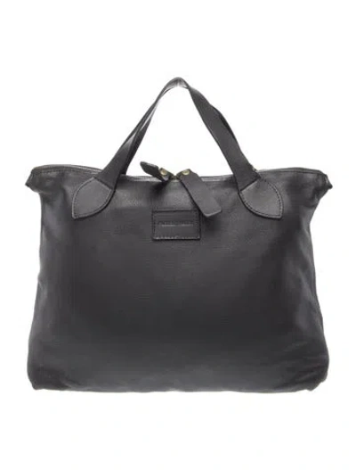 Pre-owned Parker Thatch Leather Top Handle Bag In Black