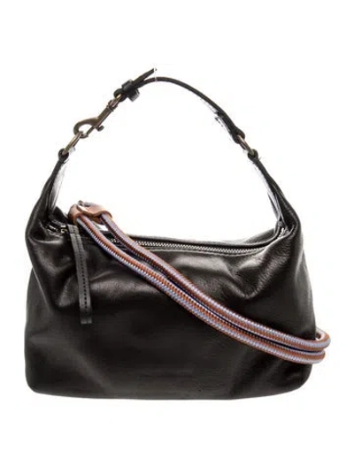 Pre-owned Parker Thatch Leather Top Handle Bag In Black