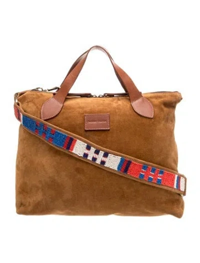 Pre-owned Parker Thatch Leather Top Handle Bag In Brown