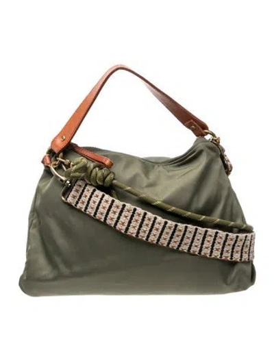 Pre-owned Parker Thatch Nylon Shoulder Bag In Grey