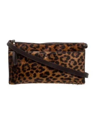 Pre-owned Parker Thatch Ponyhair Shoulder Bag In Brown