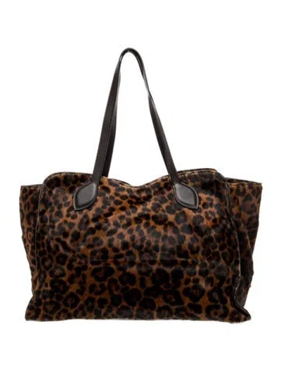 Pre-owned Parker Thatch Ponyhair Tote In Brown