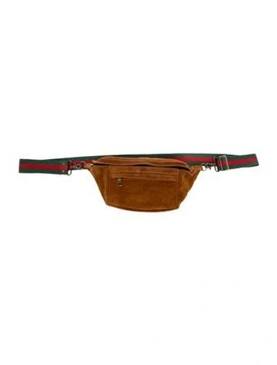 Pre-owned Parker Thatch Suede Belt Bag In Brown