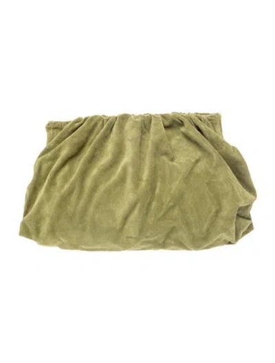 Pre-owned Parker Thatch Suede Clutch In Green