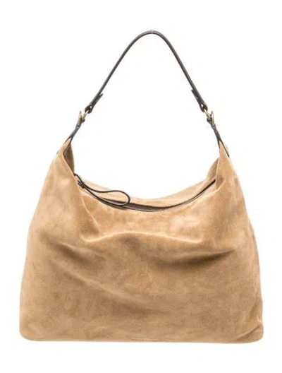Pre-owned Parker Thatch Suede Shoulder Bag In Brown