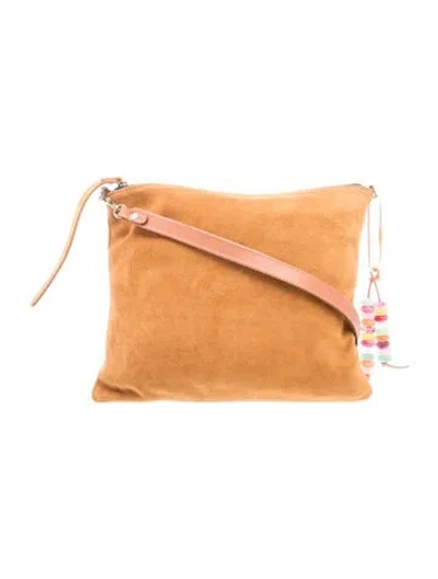 Pre-owned Parker Thatch Suede Shoulder Bag In Brown