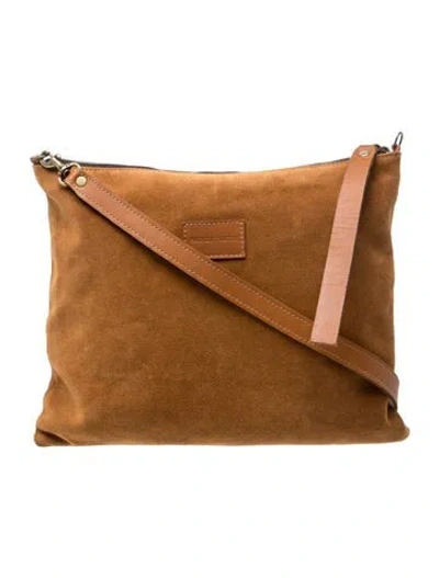 Pre-owned Parker Thatch Suede Shoulder Bag In Brown