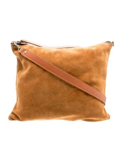 Pre-owned Parker Thatch Suede Shoulder Bag In Brown