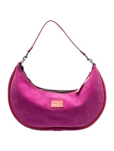 Pre-owned Parker Thatch Suede Shoulder Bag In Purple