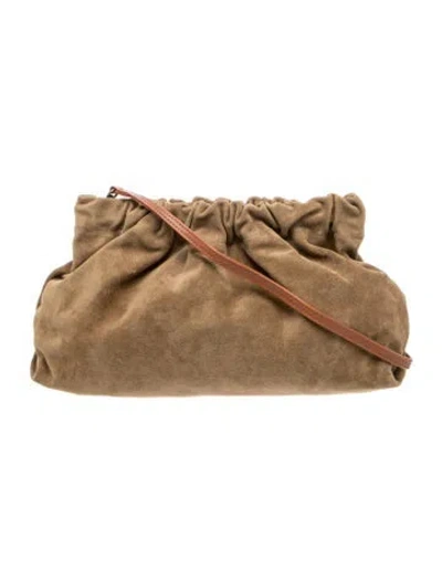 Pre-owned Parker Thatch Suede Shoulder Bag W/ Tags In Neutrals