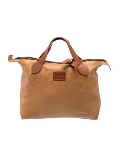 Pre-owned Parker Thatch Suede Top Handle Bag In Brown