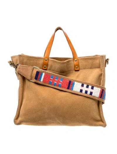 Pre-owned Parker Thatch Suede Top Handle Bag In Multi