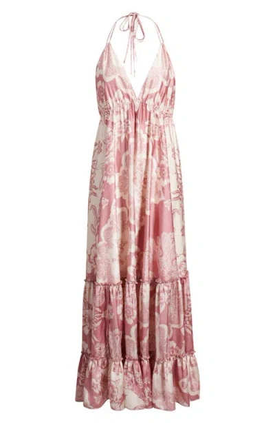 Parker The Davina Paisley Halter Maxi Dress In Pink