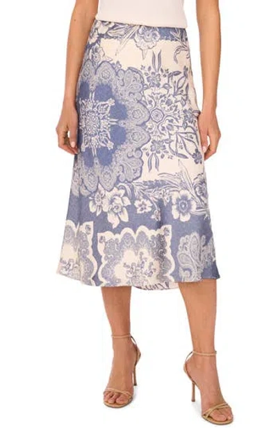 Parker The Elia Floral Midi Skirt In Blue