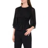 Parker Women's Elodie Smocked-waist Top In Rich Black
