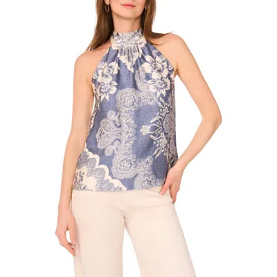 Parker The Erica Satin Halter Neck Top In Multi