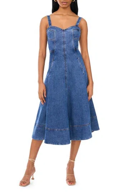 Parker The Evie Denim Midi Dress In Classic Denim