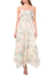 Parker The Haiden Floral Ruffle Maxi Dress In Robins Egg