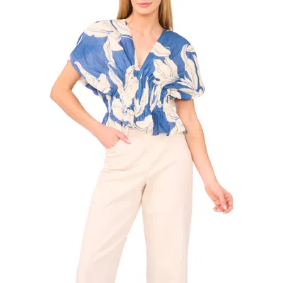 Parker The Halle V-neck Cinch Waist Top In Blue