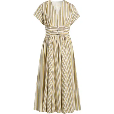 Parker The Julianne Belted Maxi Dress In White