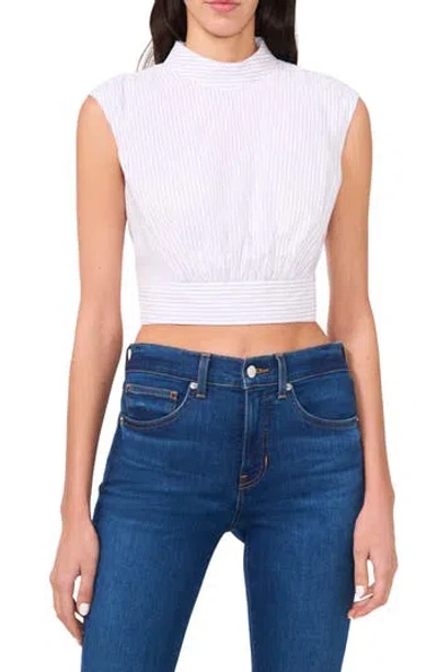 Parker The Julianne Pinstripe Crop Top In Jean