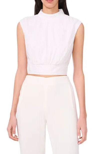 Parker The Julianne Pinstripe Crop Top In Lucent White