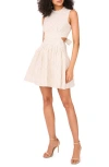Parker The Julianne Stripe Cutout Linen & Cotton Minidress In White
