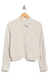 Parker The Kalen Crop Button-up Shirt In Neutral