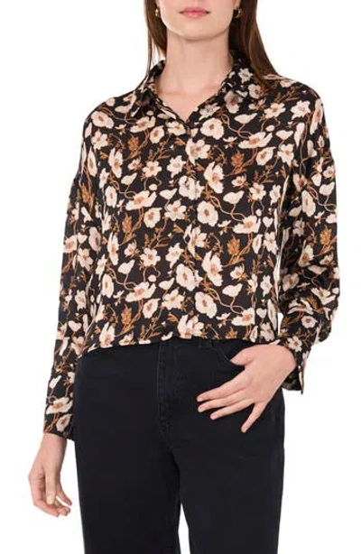 Parker The  Long Sleeve Button-up Top In Rich Black