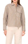 Parker The Vicki Long Sleeve Button Front Top In Brown