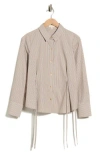 Parker Tie Side Button Up Wvn Top In Multi