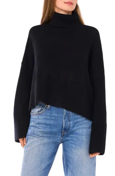 Parker Turtleneck Crop Sweater In Black