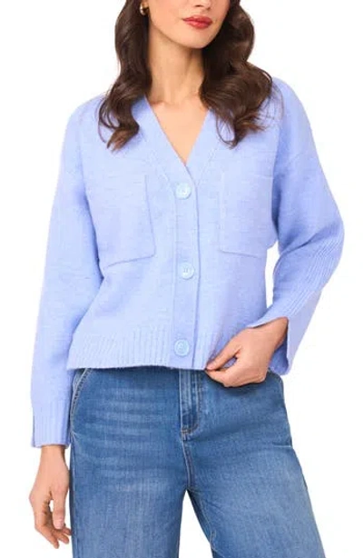 Parker V-neck Crop Cardigan In Blue