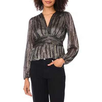 Parker V-neck Long Sleeve Sequin Top In Multi