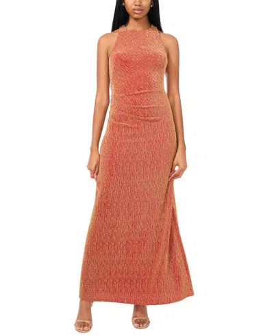 Parker Women's Metallic-accent High-neck Maxi Dress In Red,gold