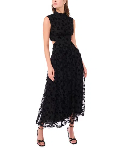 Parker Women's Mock Neck Cut Out Maxi Dress In Black