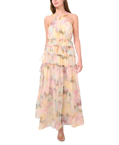 Parker Women's The Camille Watercolor-print Tiered Dress In Seafoam