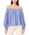 Parker The Dakota Off The Shoulder Long Sleeve Top In Jean