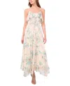 Parker The Haiden Floral Ruffle Maxi Dress In Robins Egg