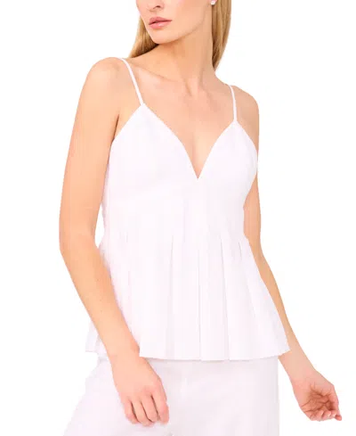 Parker Women's The Kamri Linen-blend Peplum Top In White