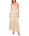 Parker Liora Metallic Sundress In Soft Cream