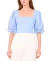 Parker Women's The Lona Square-neck Blouson-sleeve Blouse In Blue