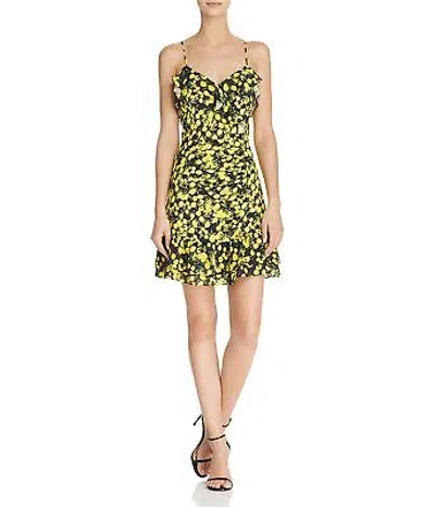 Pre-owned Parker Womens Erica A-line Dress, Yellow, 10 In A706