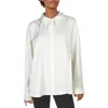 Parker Womens Mixed Media Cotton Button-down Top