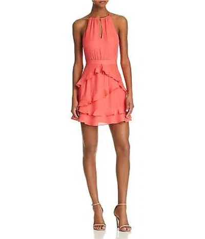 Pre-owned Parker Womens Pixie Ruffle A-line Dress In C824