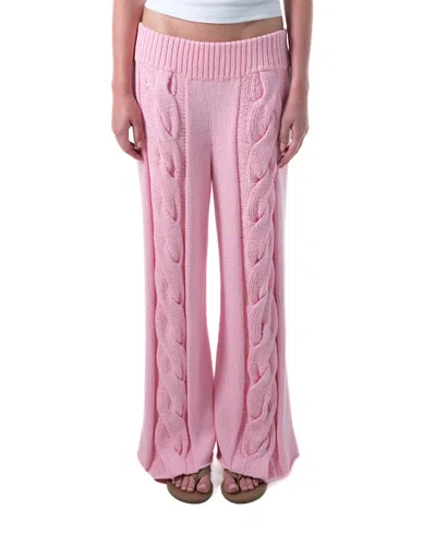 Parker Zinn Sutton Cable Pant In Pink